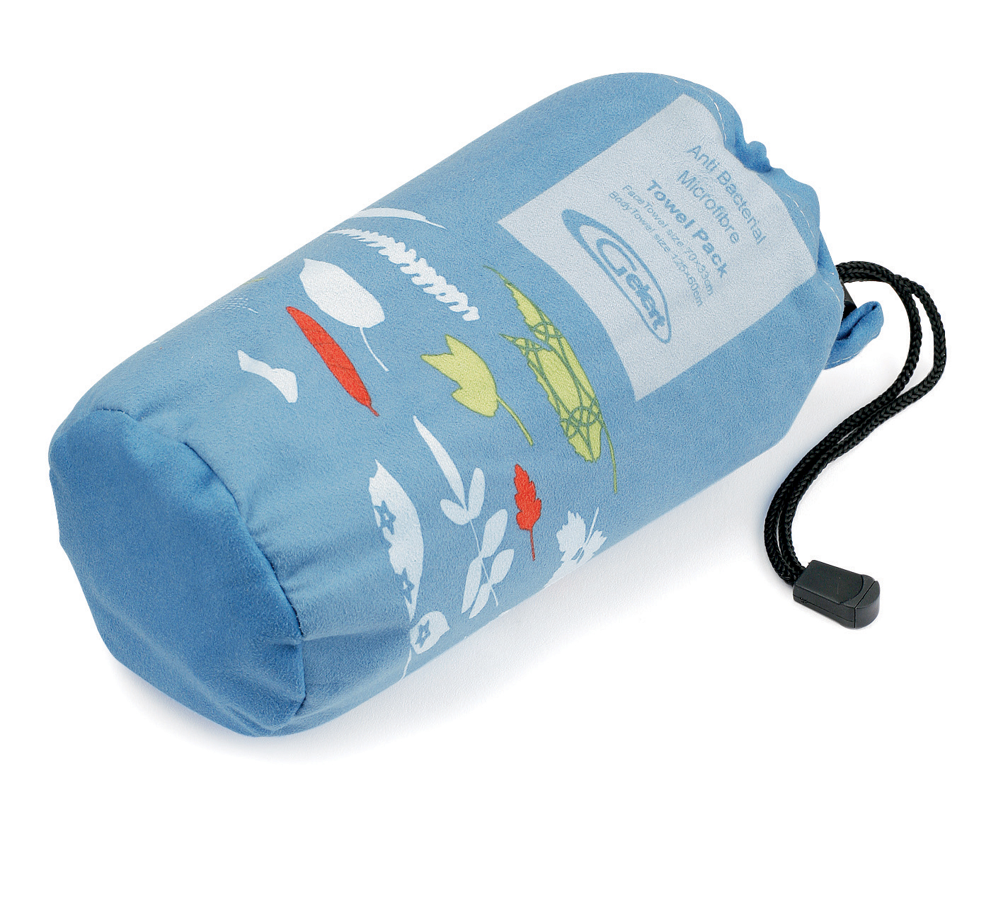 Gelert Blue Leaf print 2 piece towel pack